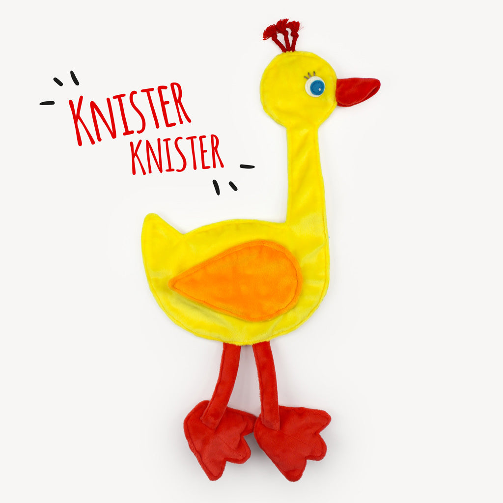 Canard en peluche fabrique avec tissu doux minky