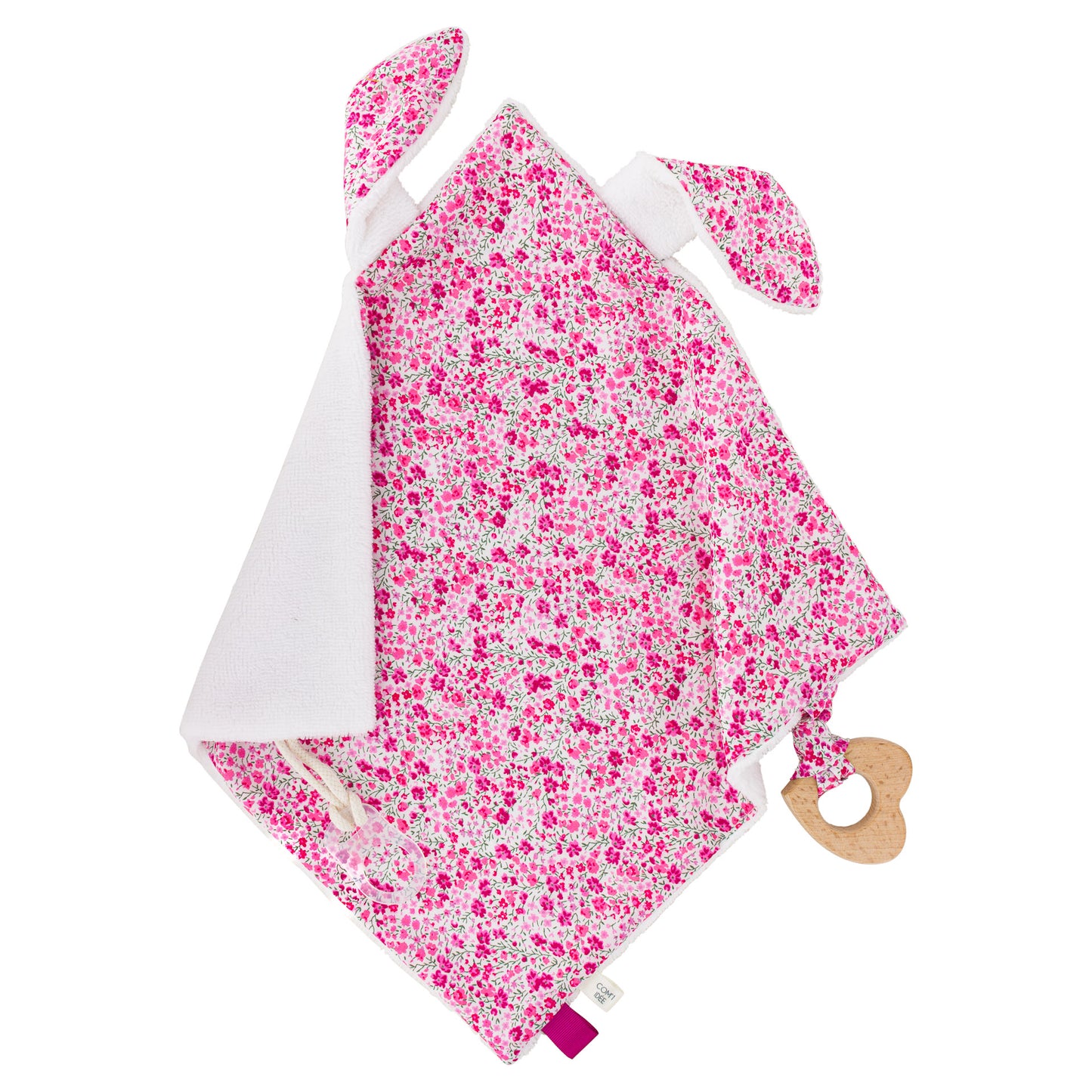 Doudou Lapin avec anneau coeur a confectionner