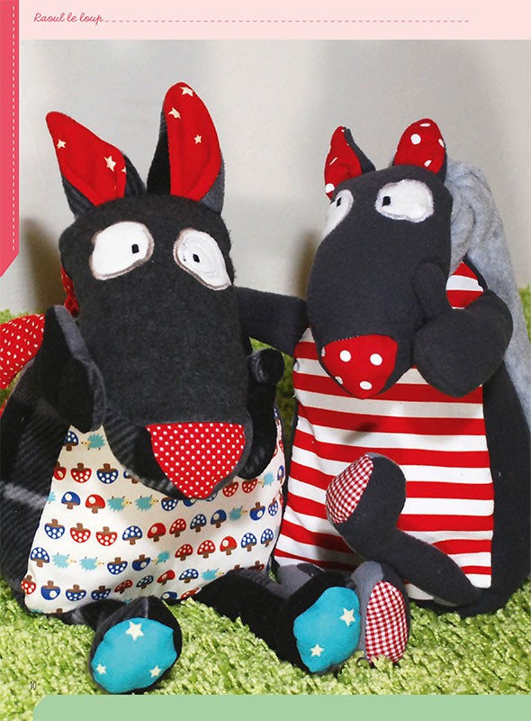 Peluches loups a coudre