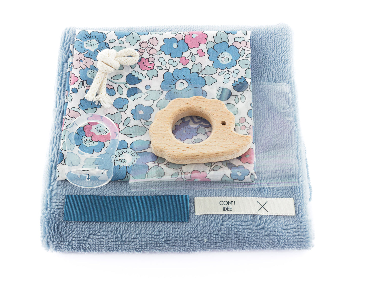 Ensemble creatif lapin liberty doudou pour bebe