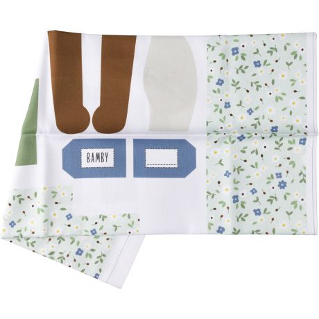 Poupée Faon Bambi robe à fleurs fait main