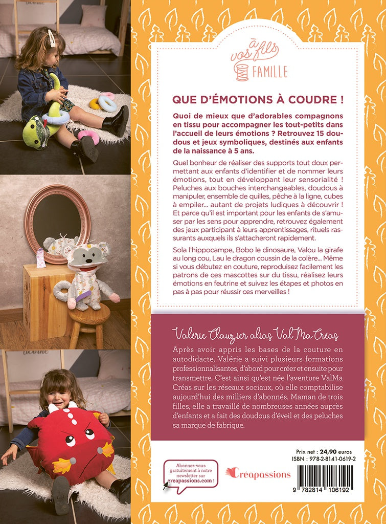 Livre de couture pour coudre des doudous pour explorer ses sens