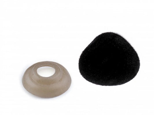 Melange nez securite velour 20x25mm Noir rouge rose gris marron