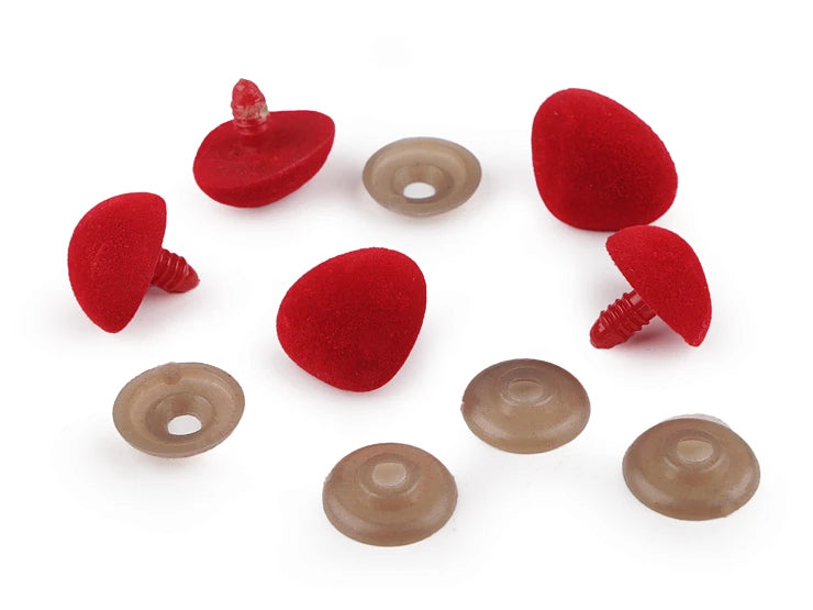 Nez securite rouge velours rondelle