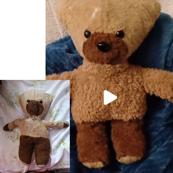 Paddington Avant/apres reparation doudou
