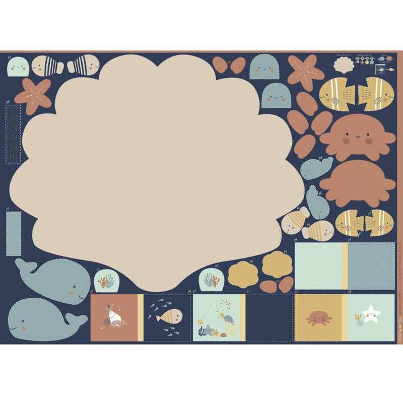 Panneau pour couture Mer tapis ludique enfant