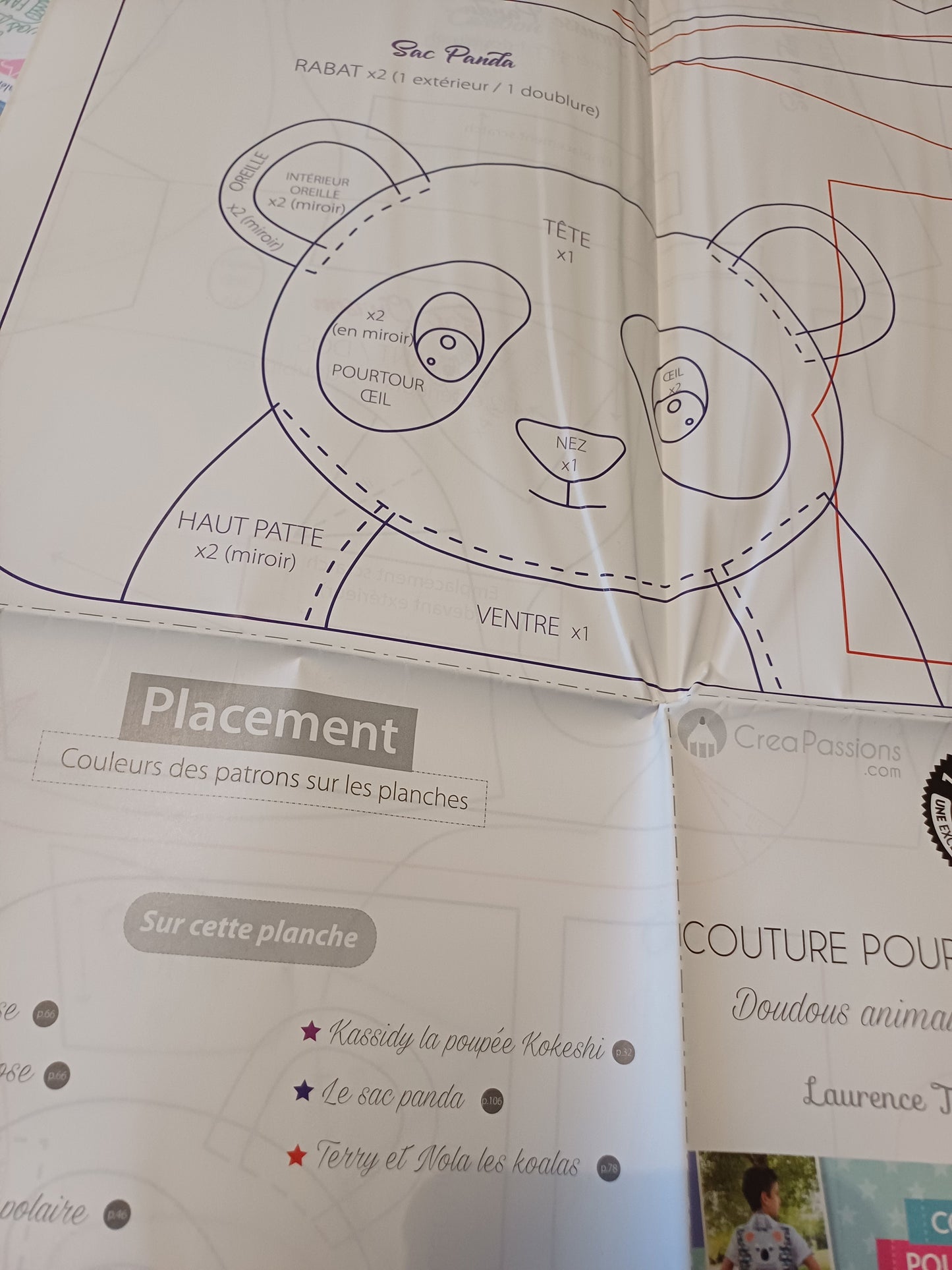 Patron à coudre soi même peluche ours livre
