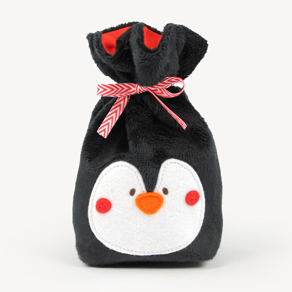 Pochette en tissu pour peluche minky noir
