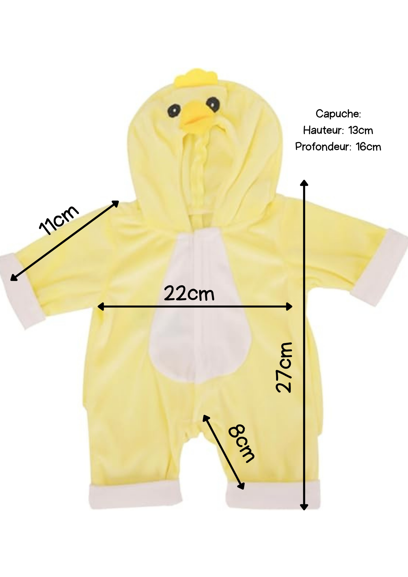 La tenue "Petit Poussin" – pour les doudous qui méritent un nid de douceur