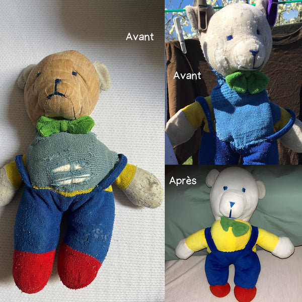 Reparation Doudou Ours visage