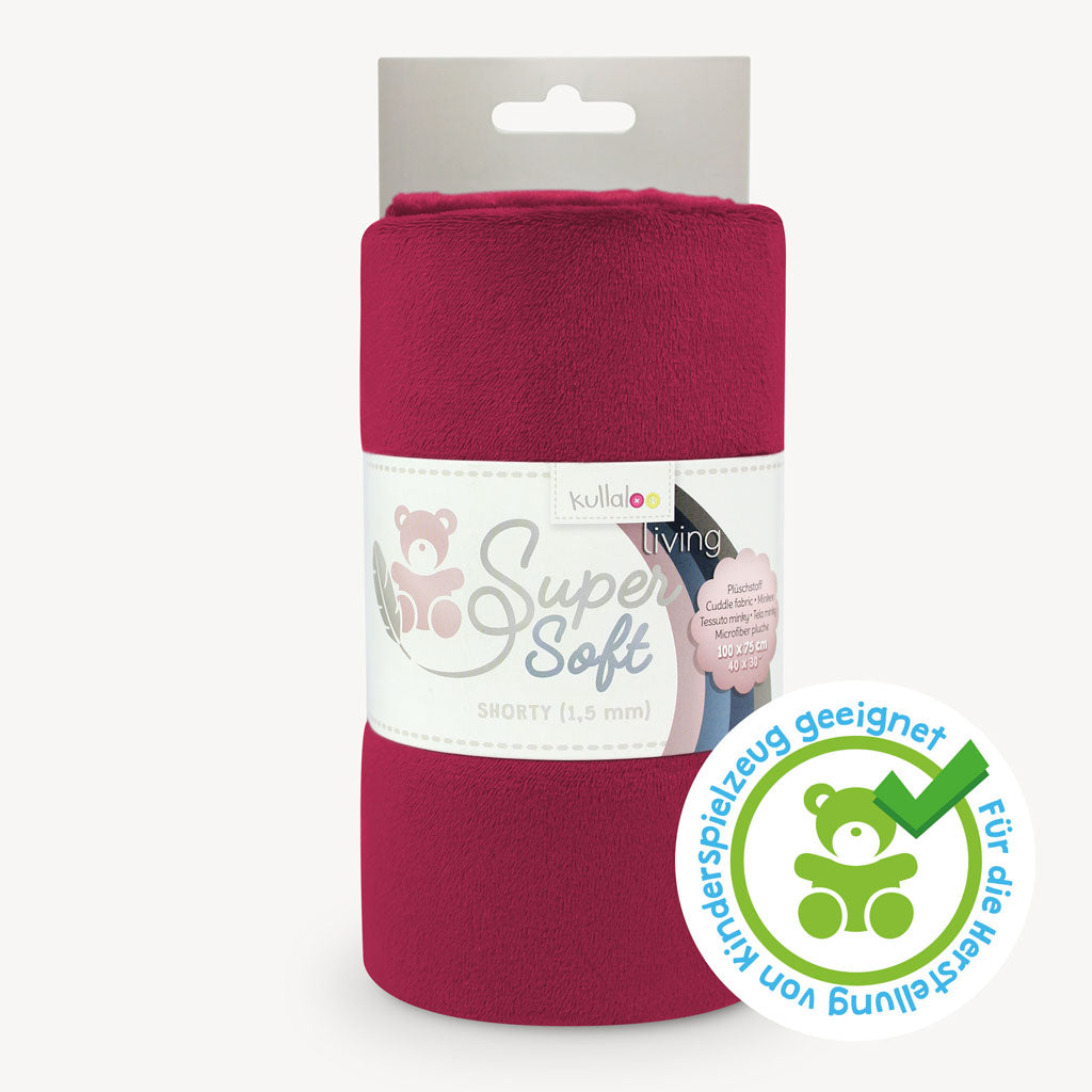Rouleau de tissu bordeaux special doudou