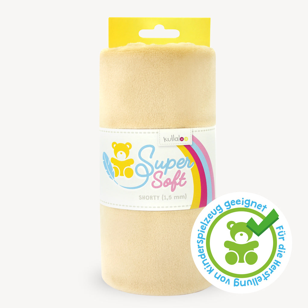 Rouleau de tissu pour nounours teddy beige