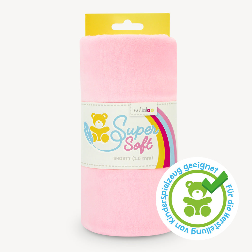 Rouleau de tissu pour peluche court rose