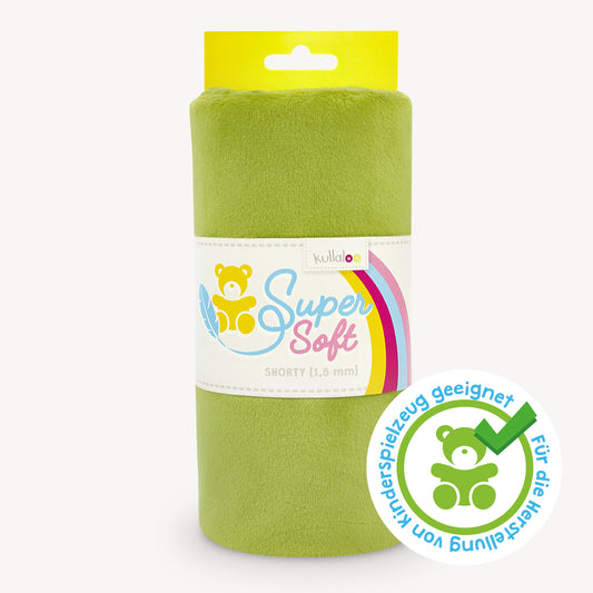 tissu minky doudou vert anis