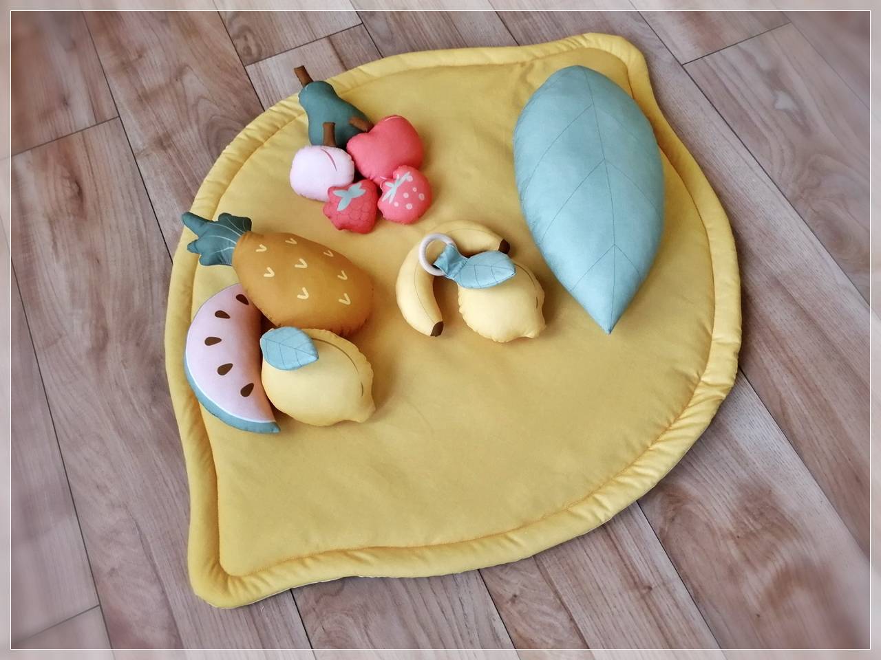 Tapis citron avec hochet theme maraichage