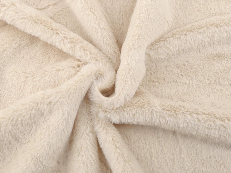 Tissu Fausse fourrure creme