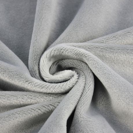 Tissu pelucheux gris peluche