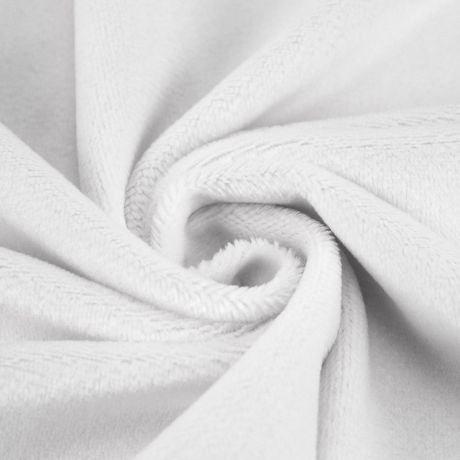 Tissu doux blanc doudou peluche