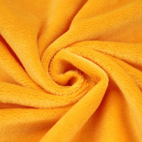 Tissu minky orange doux