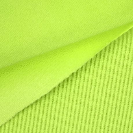 Tissu minky vert pomme arrière tissé
