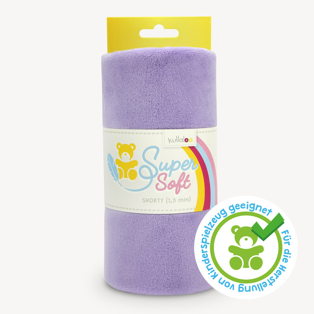 Tissu peluche mauve lisse nounours
