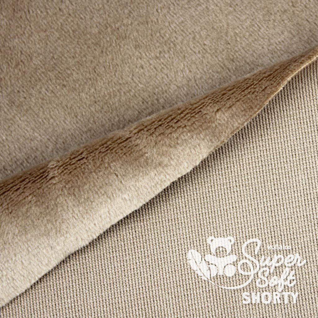Tissu tres doux minky lisse marron fonce
