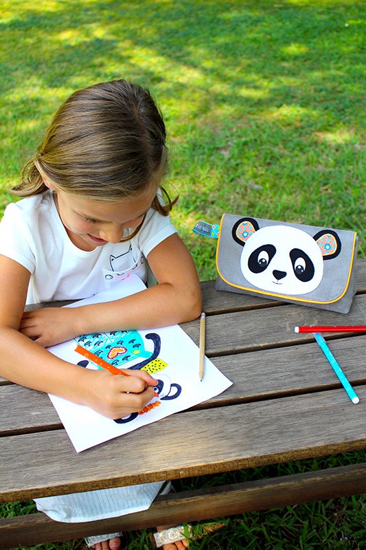 trousse en tissu couture koala