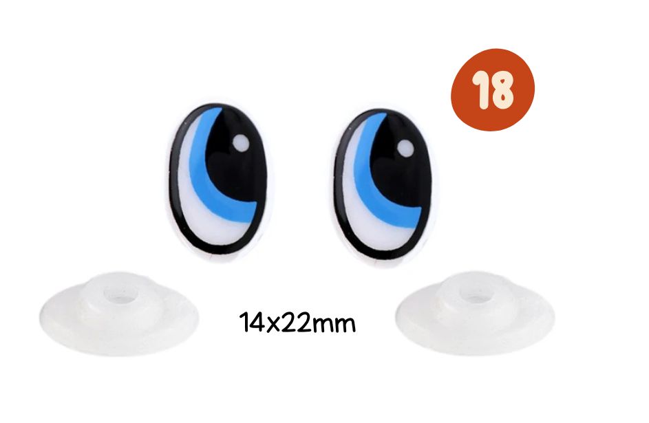 Yeux bleus securite pour amigurumi