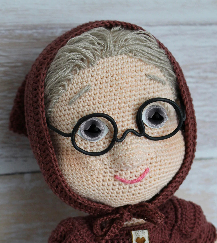 Yeux gris securite pour une poupee mamie