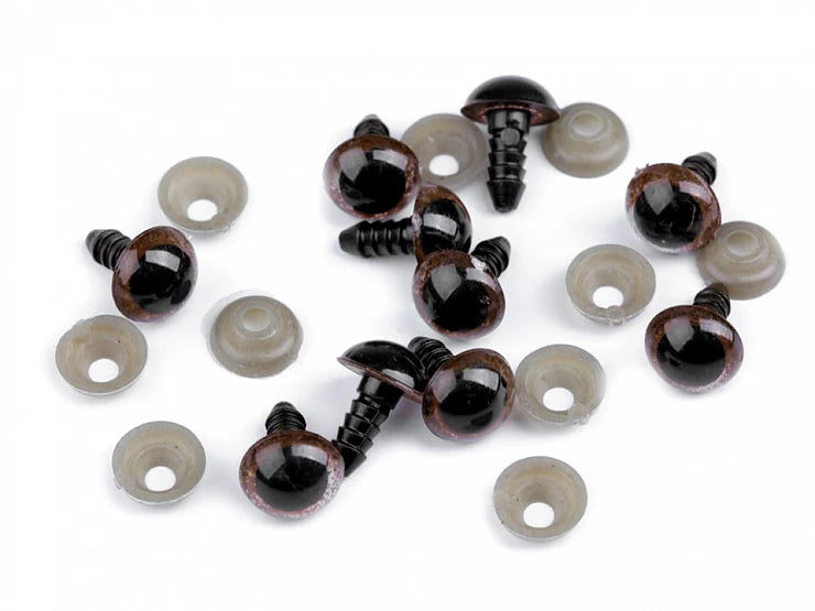 yeux securite pour doudou fixation rondelles 10 mm