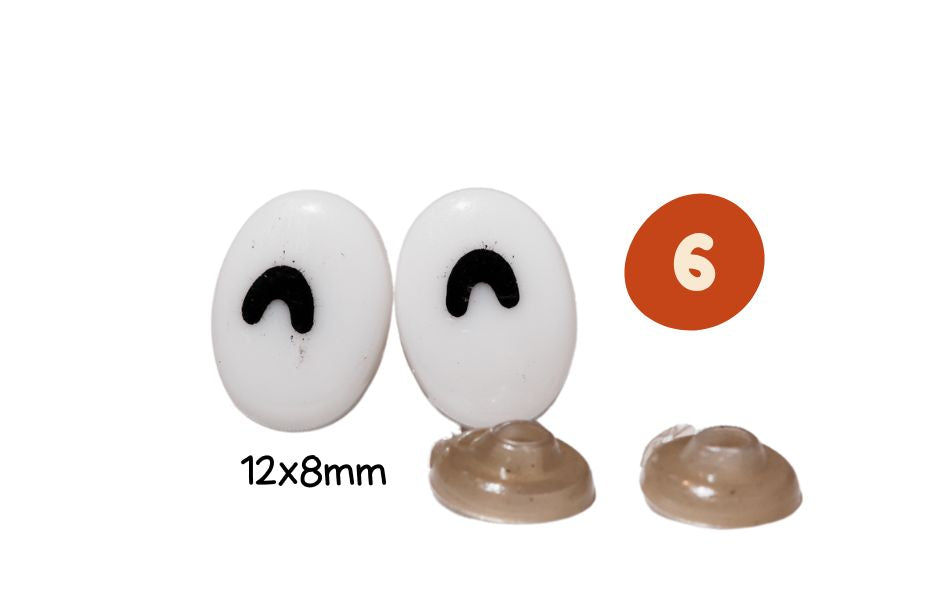 Yeux securite joie doudou blanc et noir