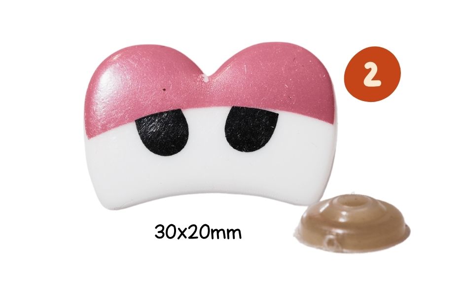 Yeux securite paupieres roses pupilles noires fatigues