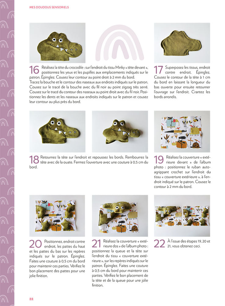 description étapes couture doudou