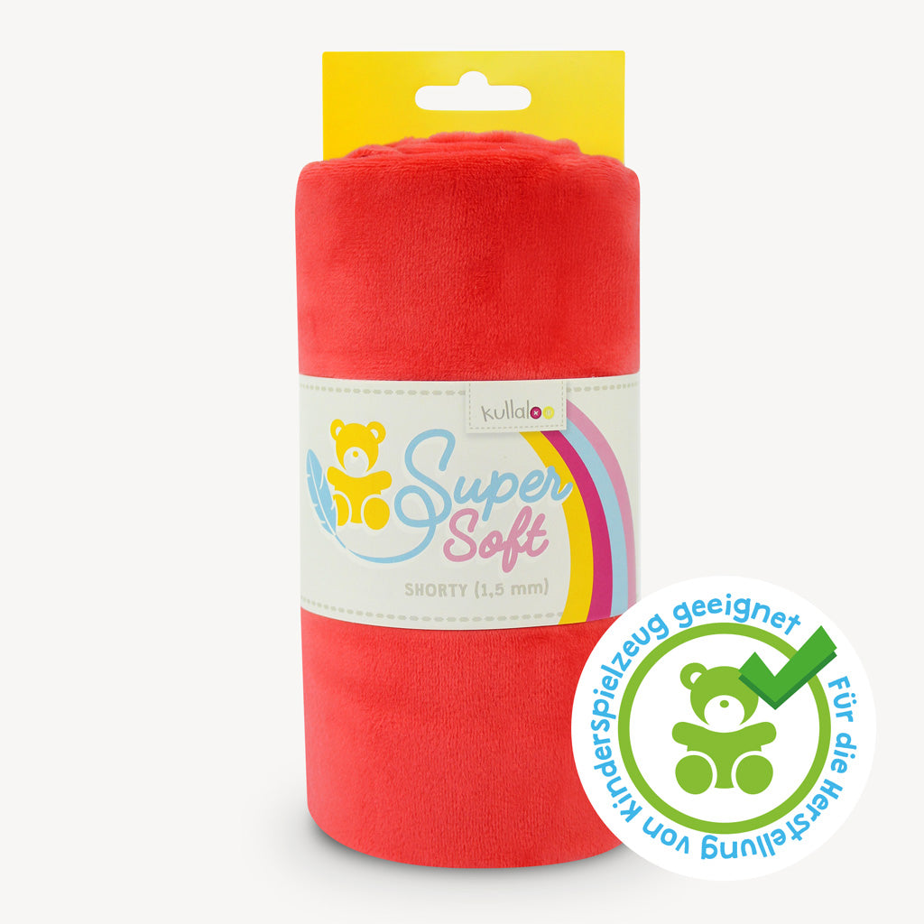 Tissu Minky pour Doudous et Peluches - Kullaloo - ROUGE