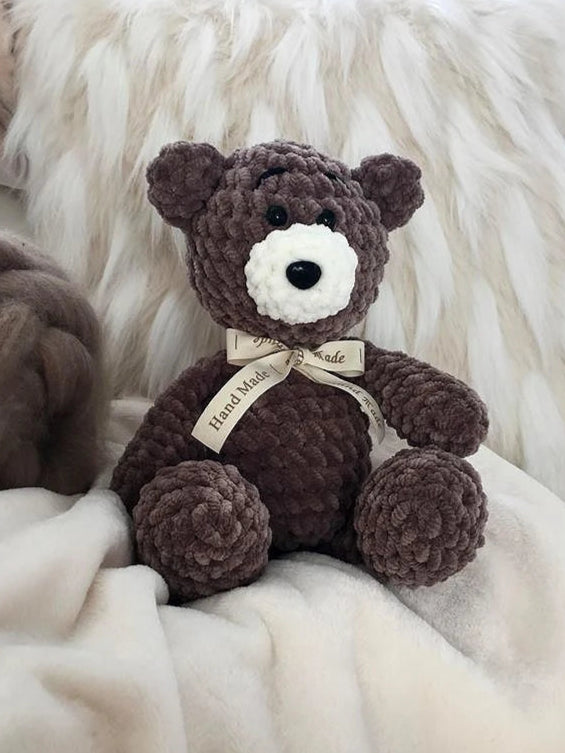 nez peluche ours tricot