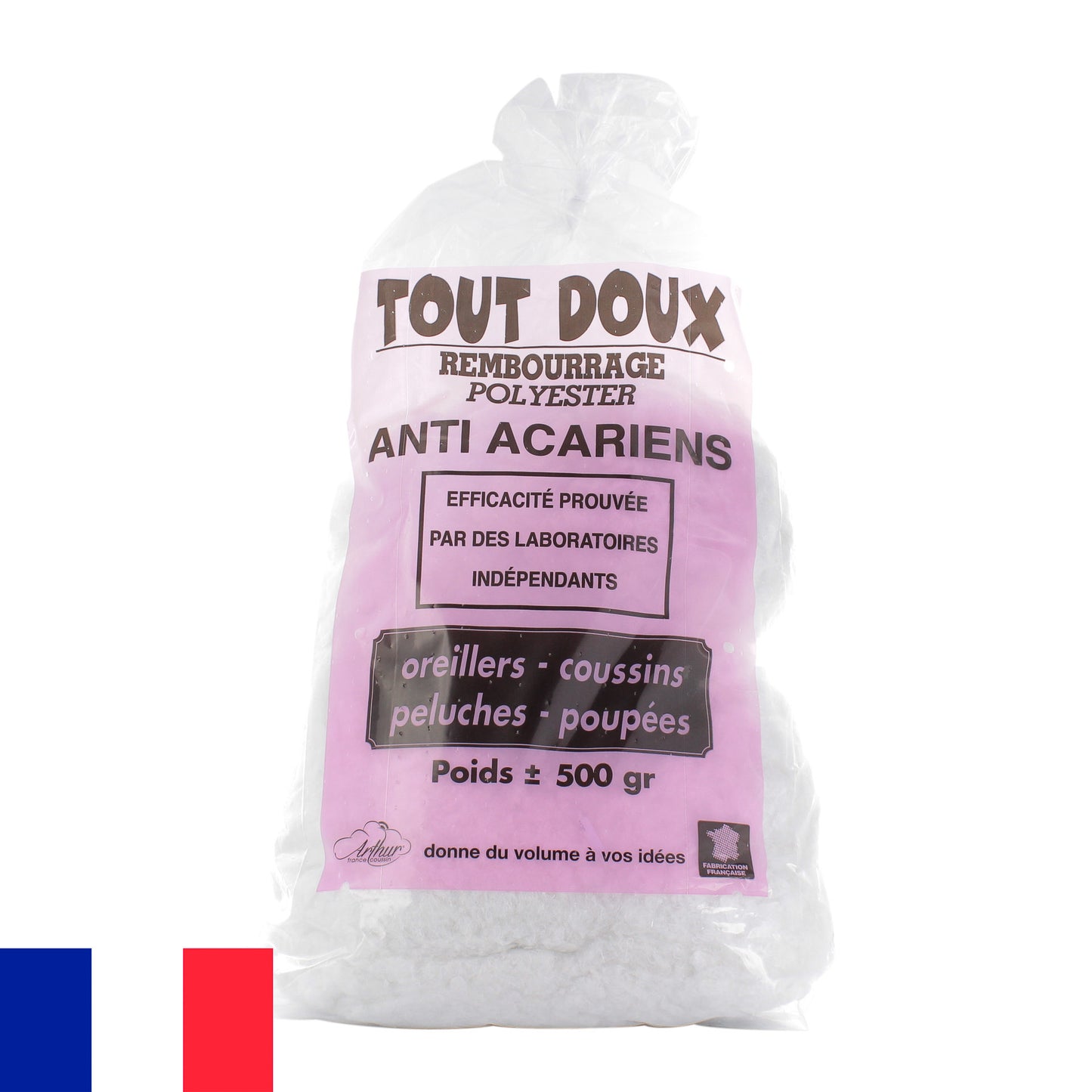 bourre ouate polyester doudou 500 grammes