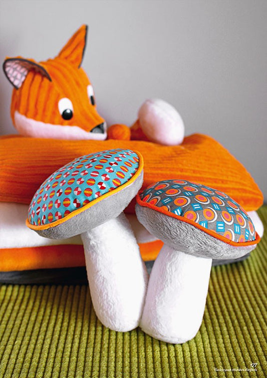 renard champignon maison hiboux lune décoration