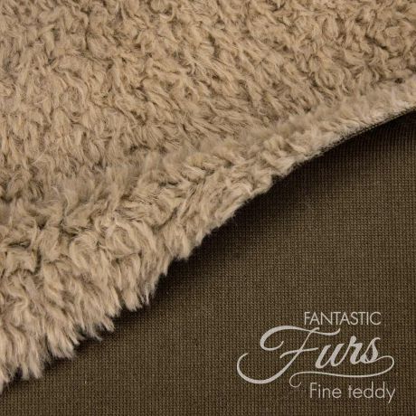 tissu fausse fourrure marron clair