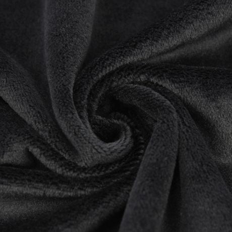 Tissu noir doudou