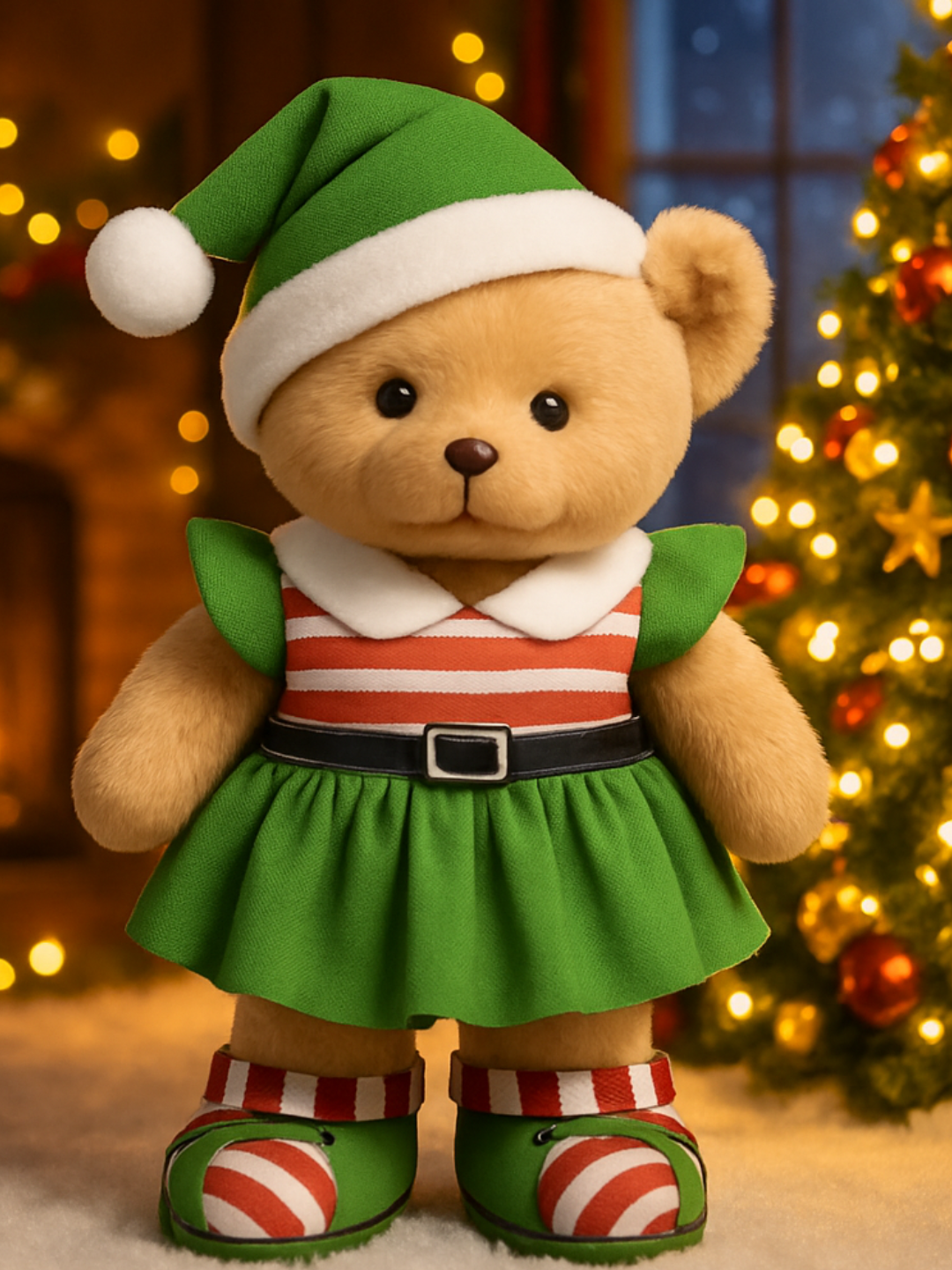 Tenue de Noël – Petite Lutinette avec Chapeau & Chaussures