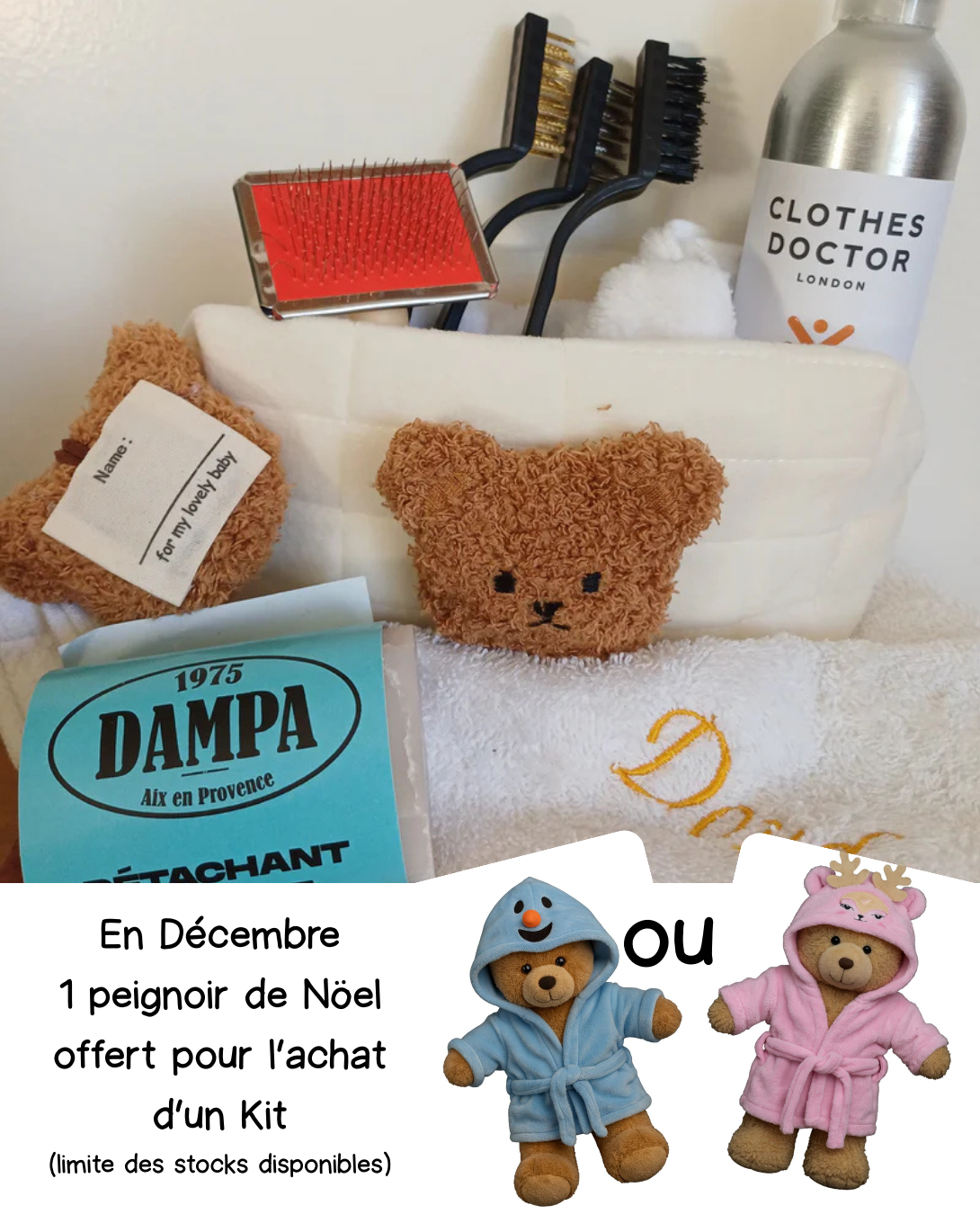 KIT Bain & Beauté– La trousse de premiers soins pour Doudou - Spéciale Noël !!