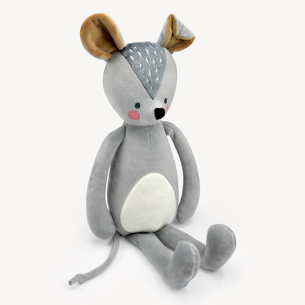 Exeemple peluche souris grise tissu minky gris souris