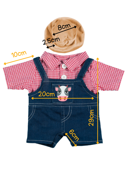 Fermier habit ours en peluche