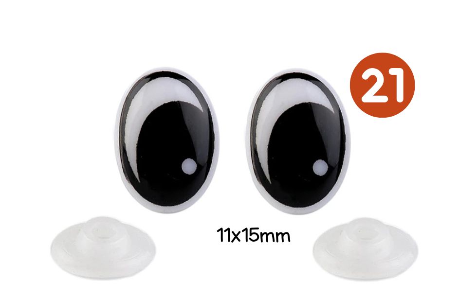 Grands yeux securites noires et cercles noires - jouets
