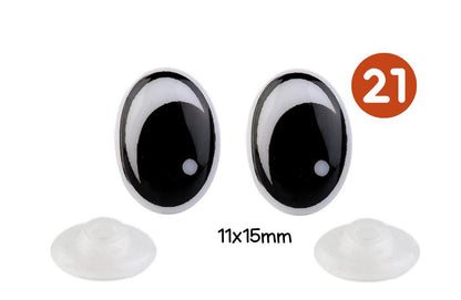 Grands yeux securites noires et cercles noires - jouets