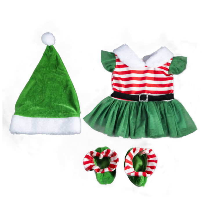 Tenue de Noël – Petite Lutinette avec Chapeau & Chaussures