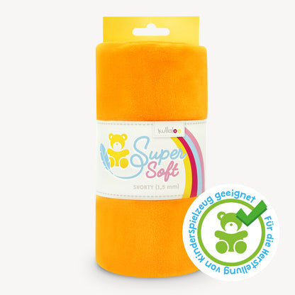 Rouleau Minky orange tissu pour peluche qualite