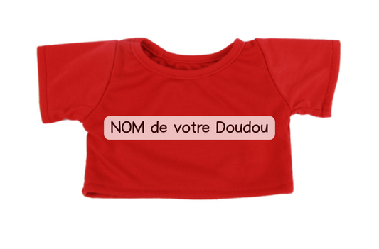 T-shirt Personnalisé – le basique qui porte fièrement le nom de ton doudou