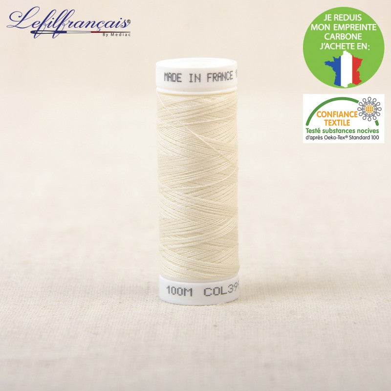 fil-polyester-belle qualité 100m ecru