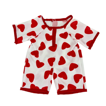 pyjama Combinaison Coeur peluche